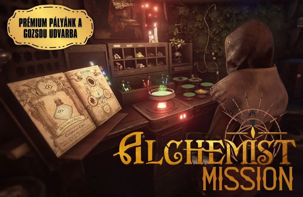 Alkimista műhely nyitott könyvvel – Alchemist Mission, Gozsdu udvar