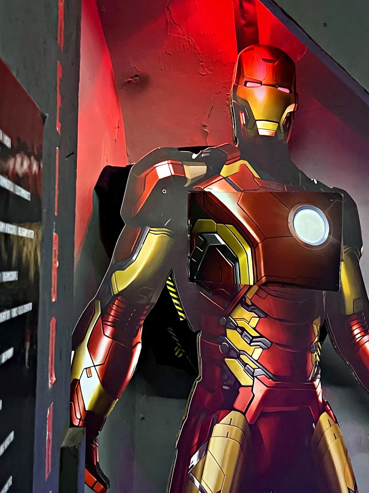 Iron Man suit in the Avengers superhero escape room, Budapest