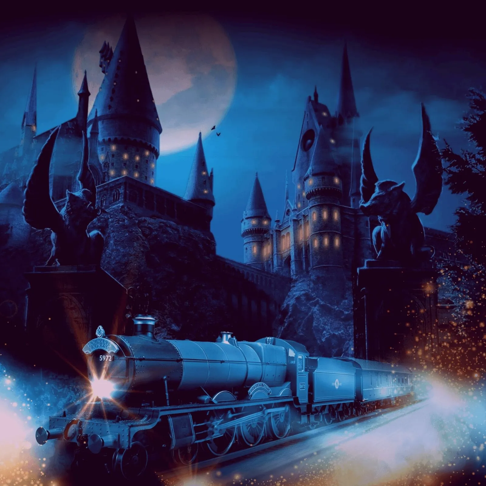 Moonlit wizard castle and train – Wizard World – Legendary Moments escape room in Budapest