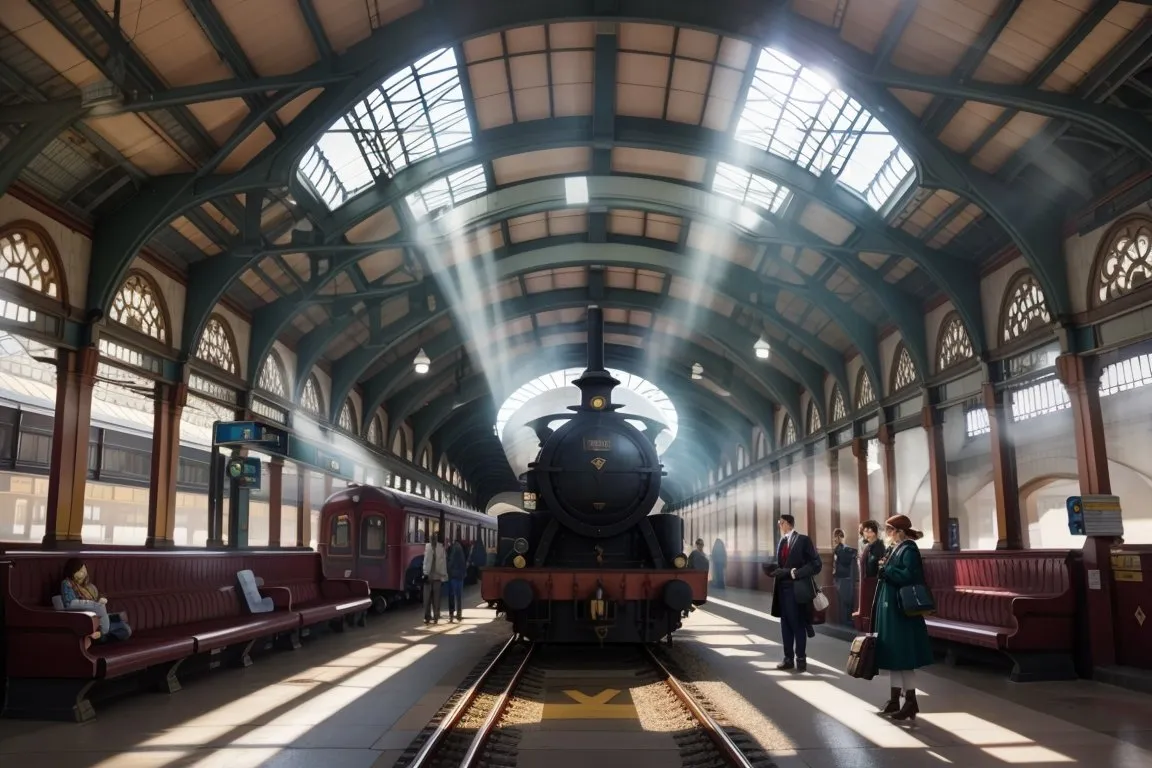 Magical railway station with a steam locomotive – Wizard World – Legendary Moments escape room, Budapest